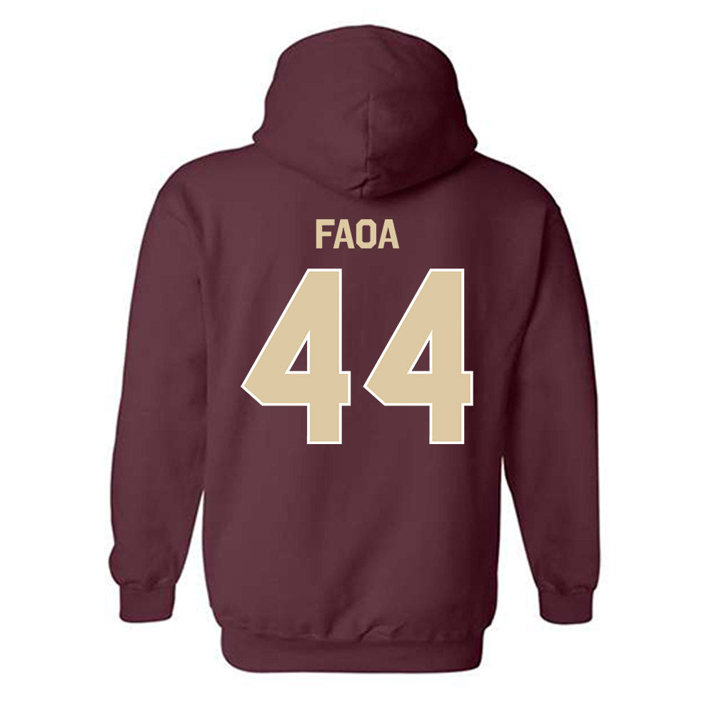 Boston College - NCAA Football : Palaie Faoa - Classic Shersey Hooded Sweatshirt-1