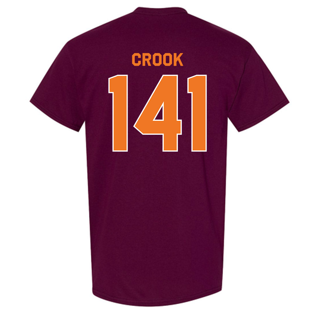 Virginia Tech - NCAA Wrestling : Tom Crook - Classic Shersey T-Shirt-1