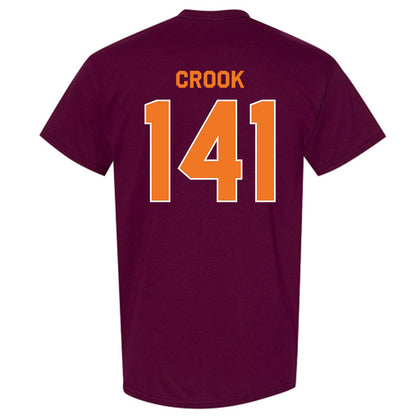Virginia Tech - NCAA Wrestling : Tom Crook - Classic Shersey T-Shirt-1