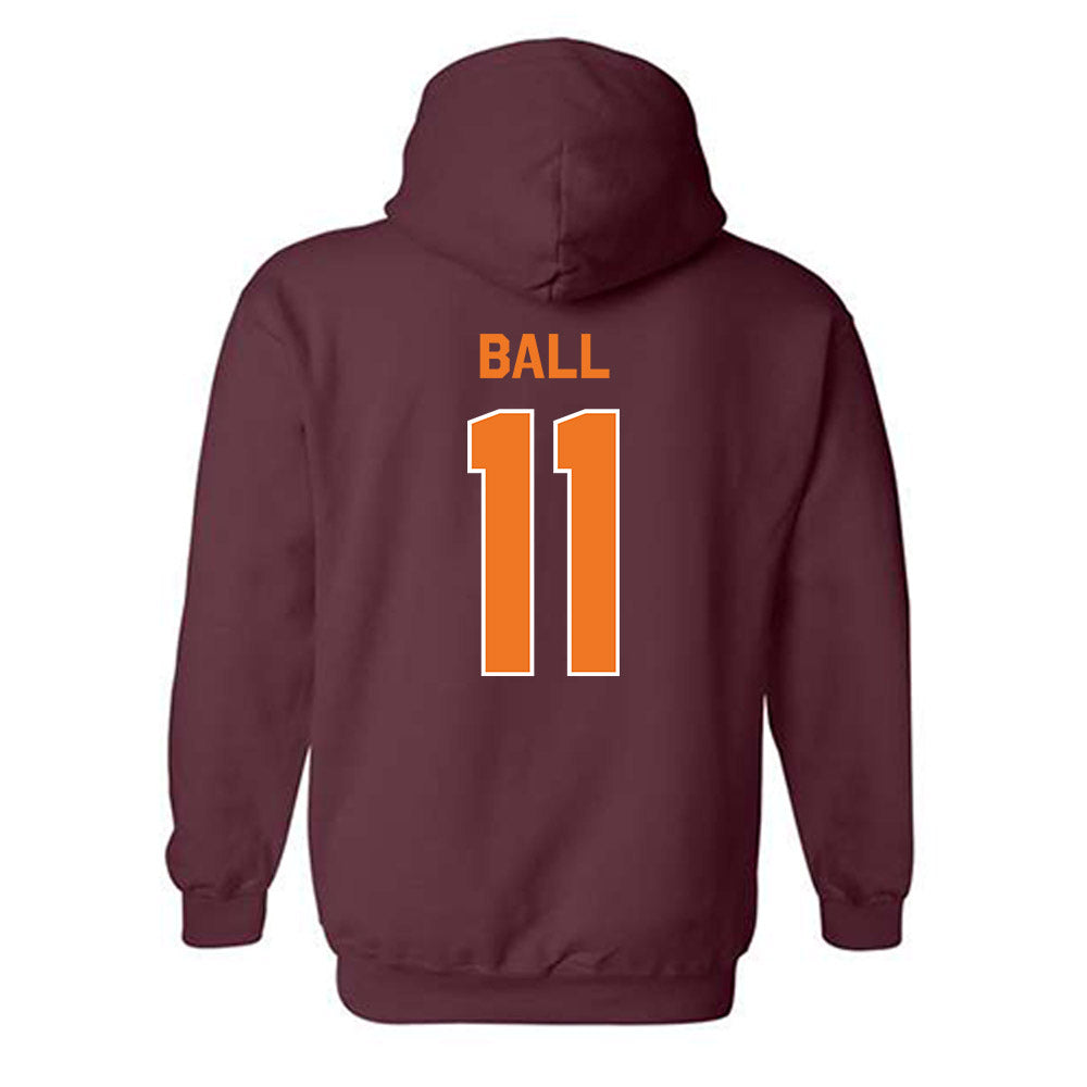 Virginia Tech - NCAA Baseball : Ethan Ball - Classic Shersey Hooded Sweatshirt-1