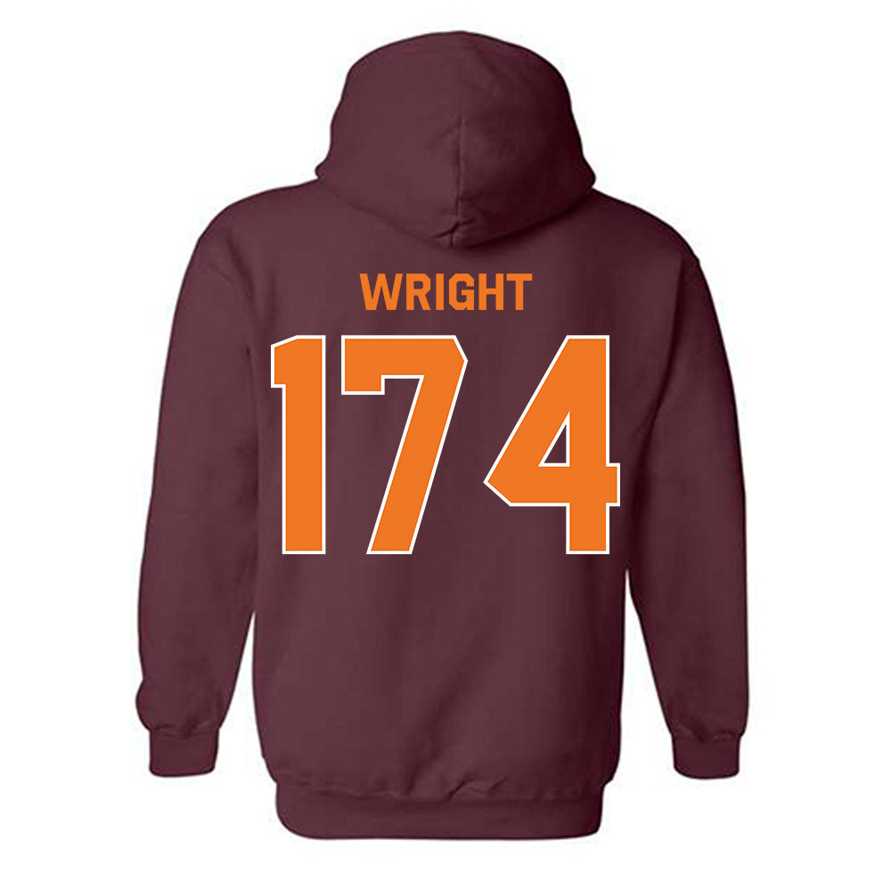 Virginia Tech - NCAA Wrestling : Gage Wright - Classic Shersey Hooded Sweatshirt-1