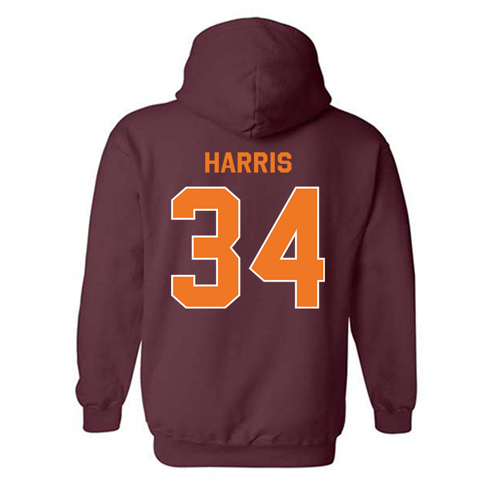 Virginia Tech - NCAA Football : Cortez Harris - Classic Shersey Hooded Sweatshirt-3