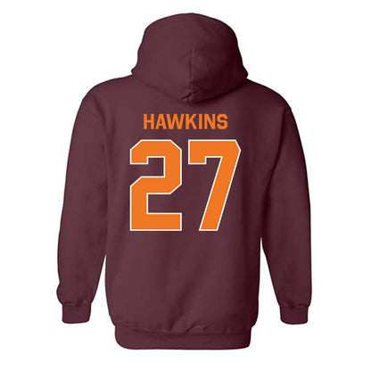 Virginia Tech - NCAA Football : Marcellous Hawkins - Classic Shersey Hooded Sweatshirt-3