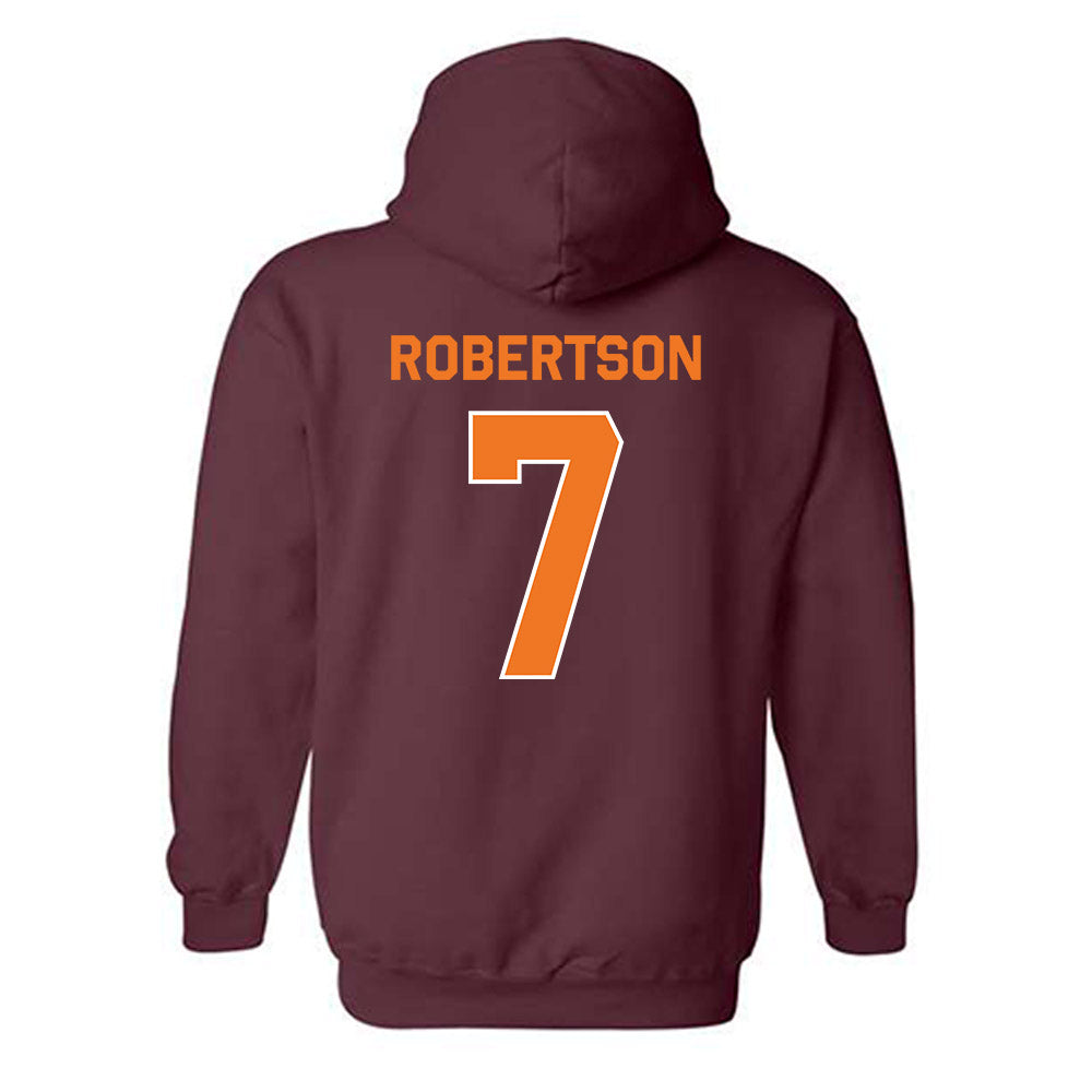 Virginia Tech - NCAA Women's Soccer : Ellie Robertson - Classic Shersey Hooded Sweatshirt-1
