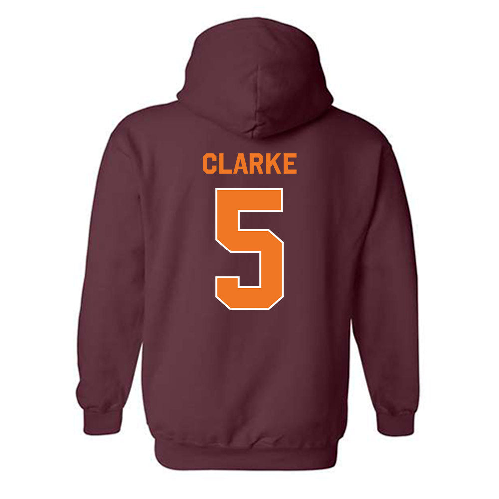 Virginia Tech - NCAA Football : Joshua Clarke - Classic Shersey Hooded Sweatshirt-3