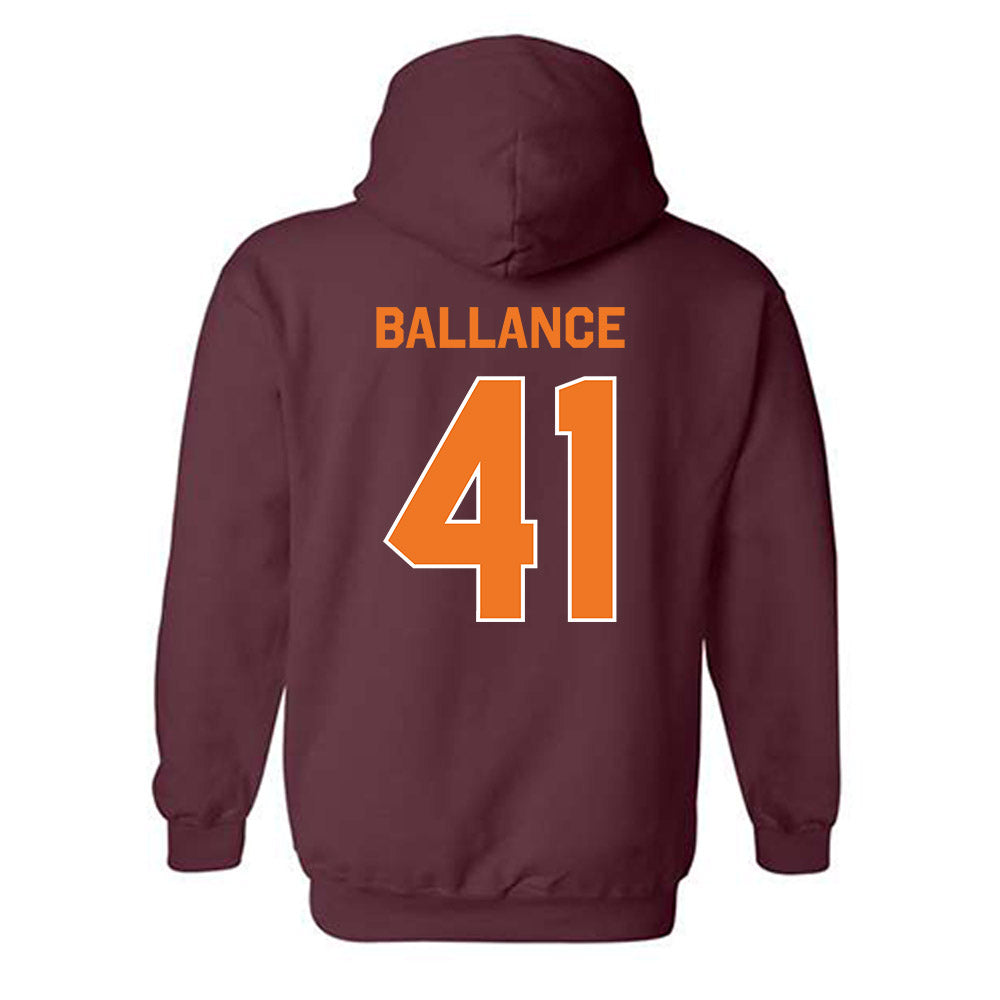 Virginia Tech - NCAA Football : George Ballance - Classic Shersey Hooded Sweatshirt-3
