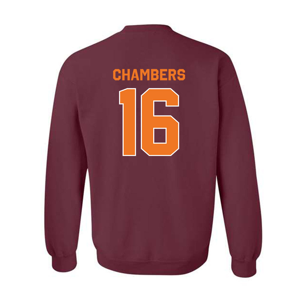 Virginia Tech - NCAA Football : Noah Chambers - Classic Shersey Crewneck Sweatshirt-1
