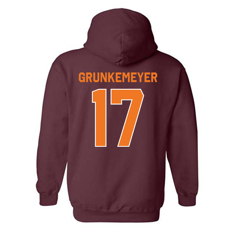 Virginia Tech - NCAA Football : Ethan Grunkemeyer - Classic Shersey Hooded Sweatshirt-3