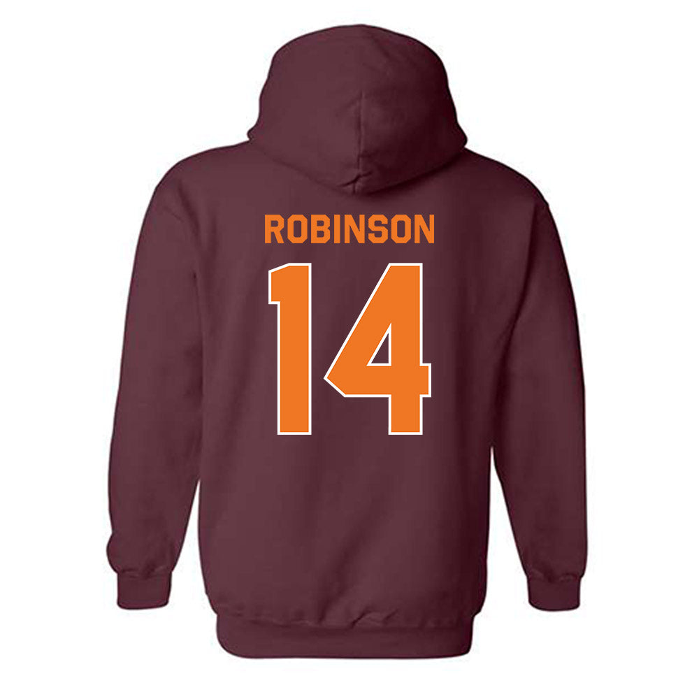 Virginia Tech - NCAA Football : Sheldon Robinson - Classic Shersey Hooded Sweatshirt-3