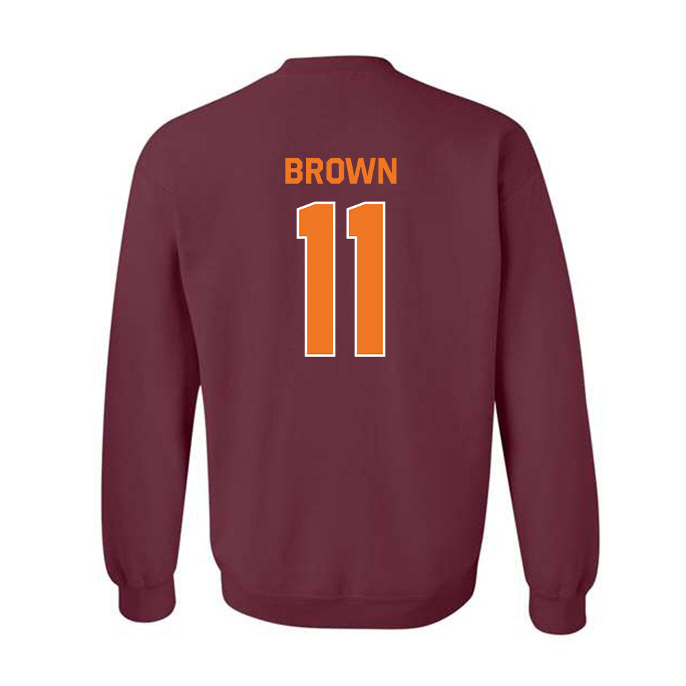 Virginia Tech - NCAA Football : Davion Brown - Classic Shersey Crewneck Sweatshirt-3
