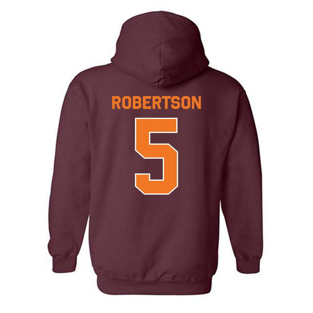 Virginia Tech - NCAA Baseball : Aiden Robertson - Classic Shersey Hooded Sweatshirt-1