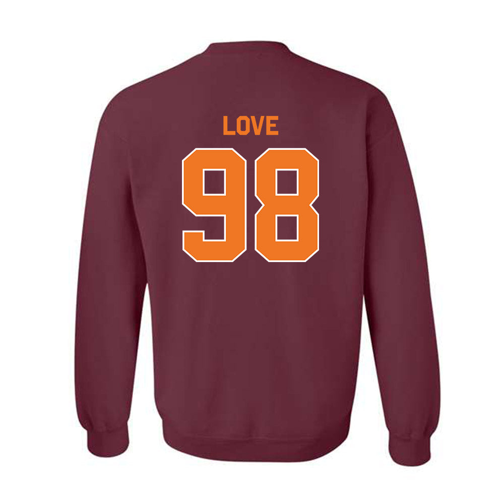 Virginia Tech - NCAA Football : Will Love - Classic Shersey Crewneck Sweatshirt-3