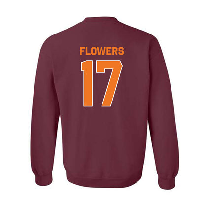 Virginia Tech - NCAA Football : Tyson Flowers - Classic Shersey Crewneck Sweatshirt-1
