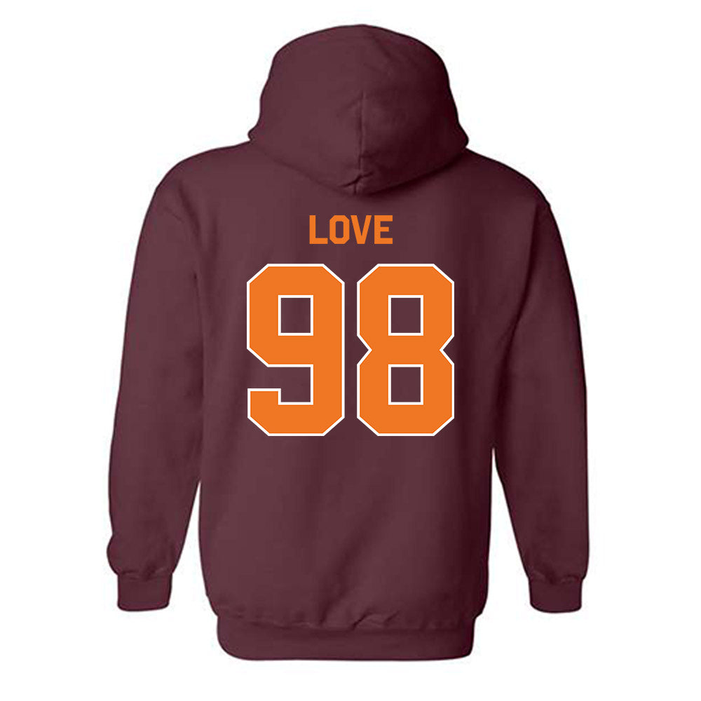 Virginia Tech - NCAA Football : Will Love - Classic Shersey Hooded Sweatshirt-3