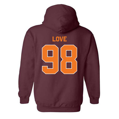 Virginia Tech - NCAA Football : Will Love - Classic Shersey Hooded Sweatshirt-3