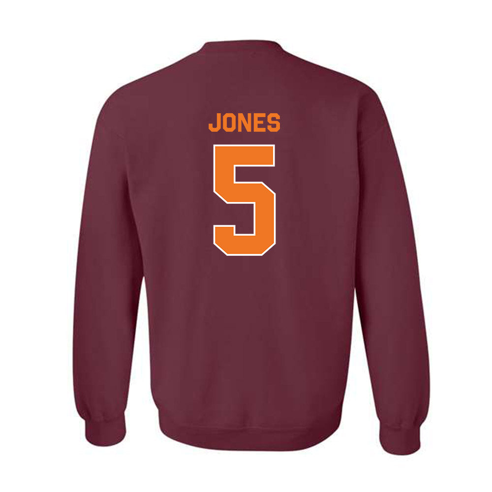 Virginia Tech - NCAA Men's Basketball : SinCere Jones - Classic Shersey Crewneck Sweatshirt-3