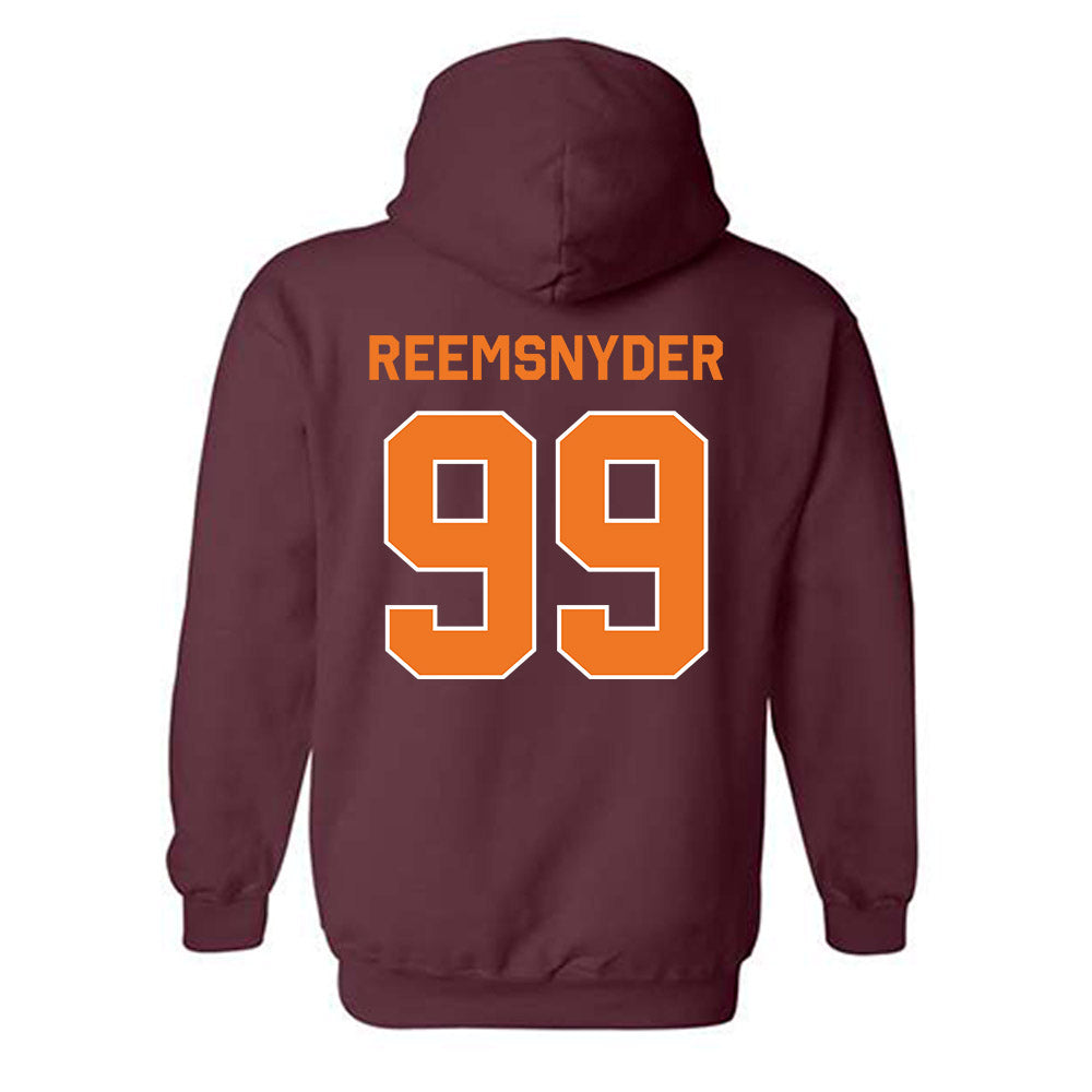 Virginia Tech - NCAA Football : Cole Reemsnyder - Classic Shersey Hooded Sweatshirt-3