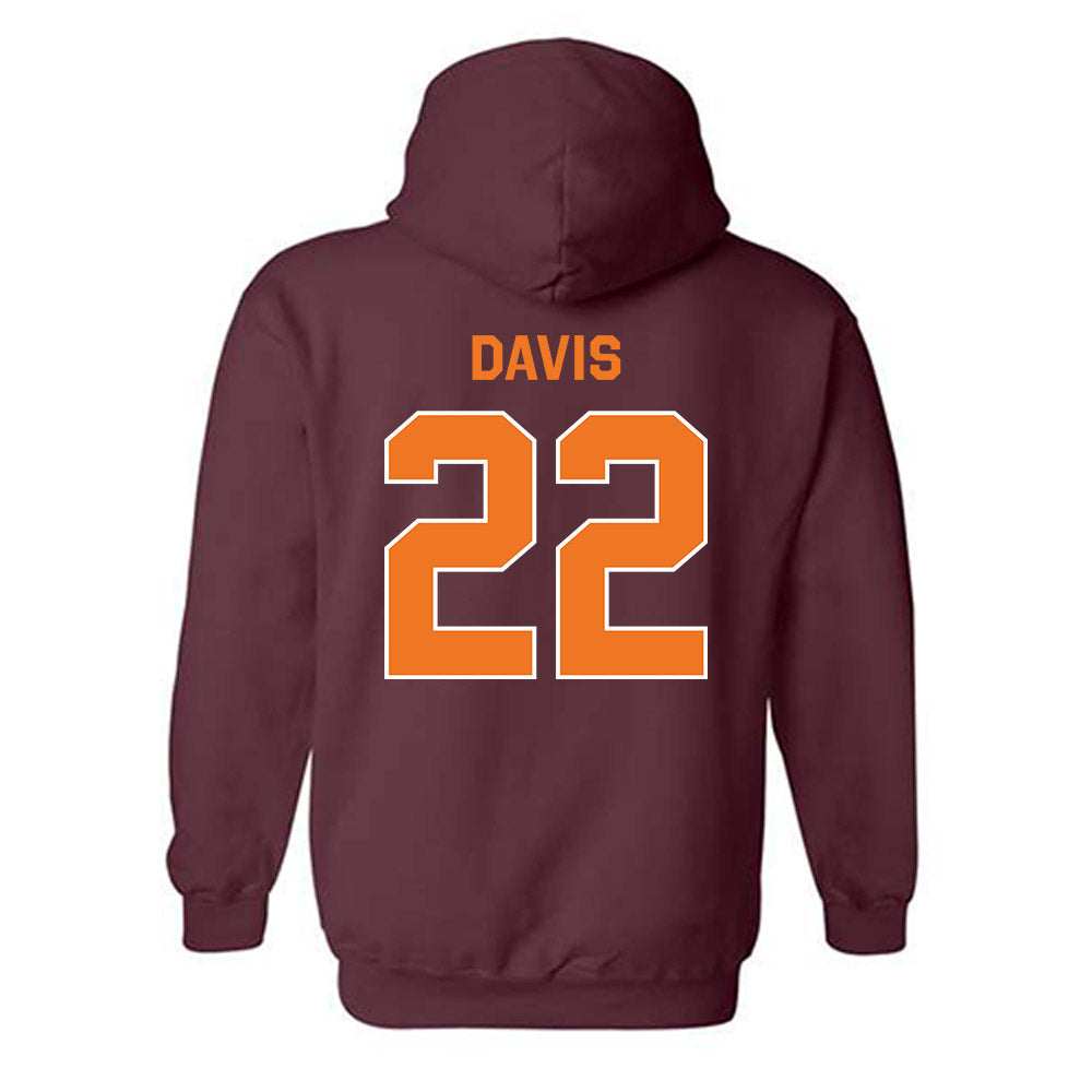 Virginia Tech - NCAA Men's Basketball : Solomon Davis - Classic Shersey Hooded Sweatshirt-3
