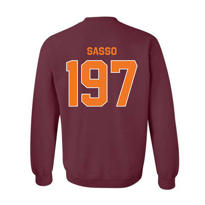 Virginia Tech - NCAA Wrestling : Sonny Sasso - Classic Shersey Crewneck Sweatshirt-1