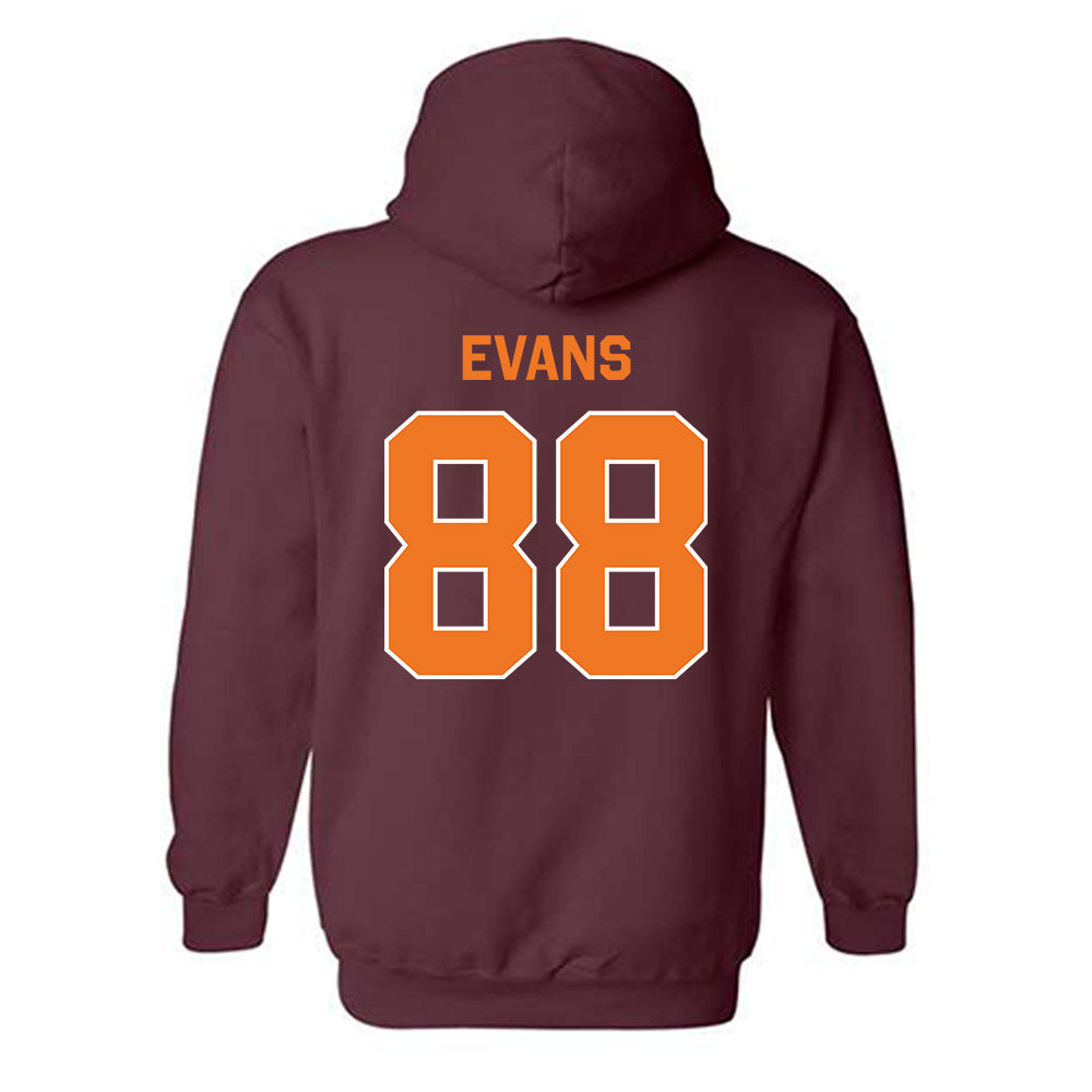 Virginia Tech - NCAA Football : Christian Evans - Classic Shersey Hooded Sweatshirt-3