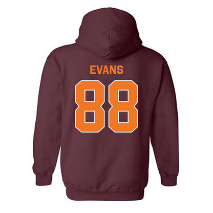 Virginia Tech - NCAA Football : Christian Evans - Classic Shersey Hooded Sweatshirt-3