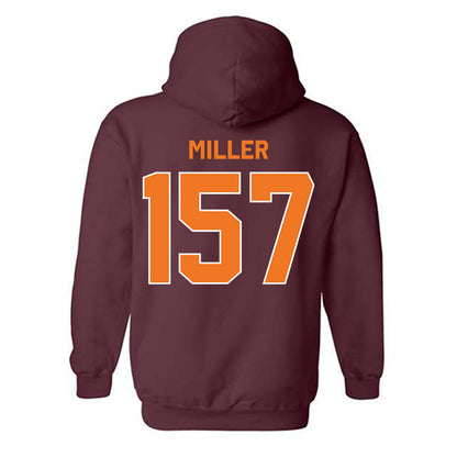 Virginia Tech - NCAA Wrestling : Ethen Miller - Classic Shersey Hooded Sweatshirt-1