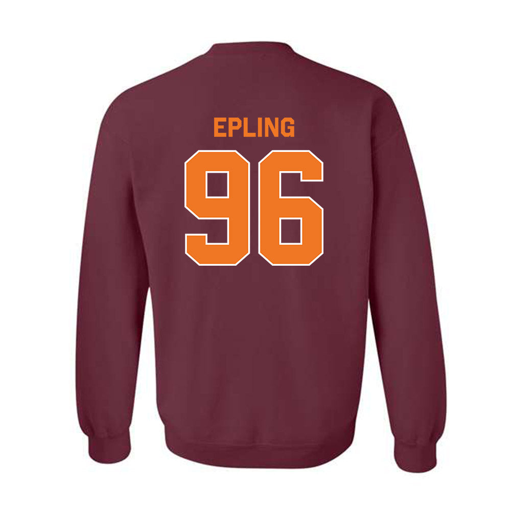 Virginia Tech - NCAA Football : Christian Epling - Classic Shersey Crewneck Sweatshirt-3