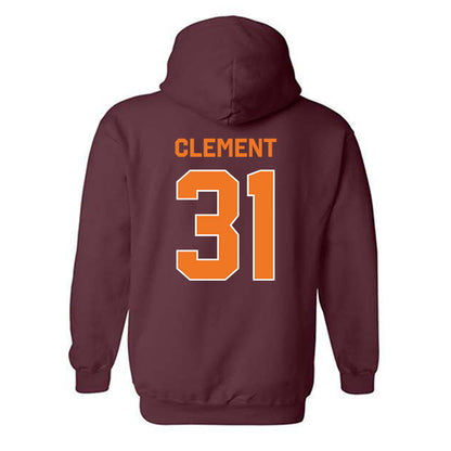 Virginia Tech - NCAA Baseball : Madden Clement - Classic Shersey Hooded Sweatshirt-1