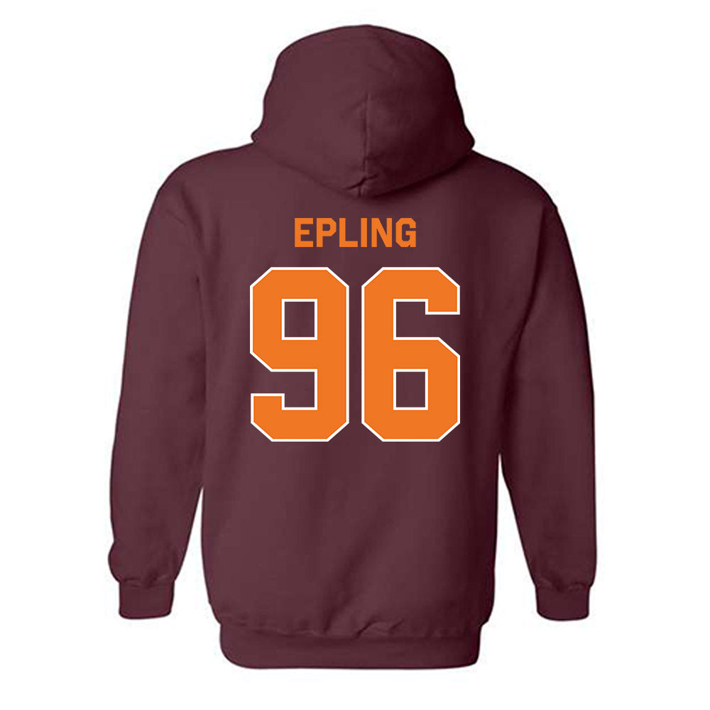 Virginia Tech - NCAA Football : Christian Epling - Classic Shersey Hooded Sweatshirt-3
