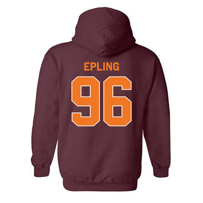 Virginia Tech - NCAA Football : Christian Epling - Classic Shersey Hooded Sweatshirt-3