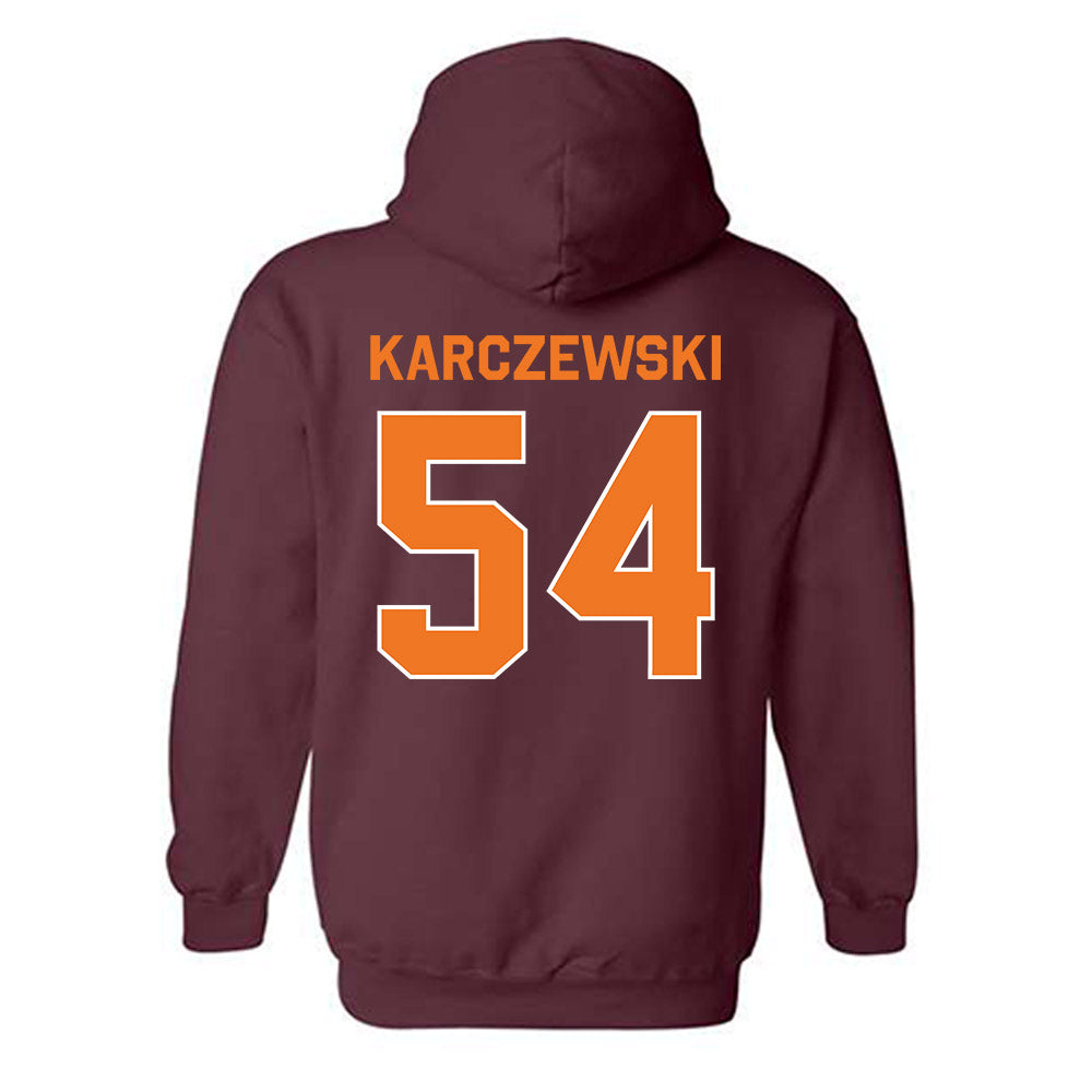 Virginia Tech - NCAA Football : Grant Karczewski - Classic Shersey Hooded Sweatshirt-3