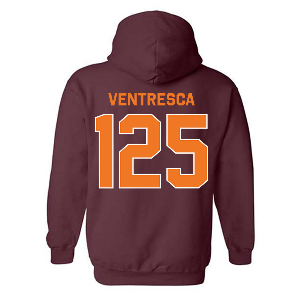 Virginia Tech - NCAA Wrestling : Eddie Ventresca - Classic Shersey Hooded Sweatshirt-1