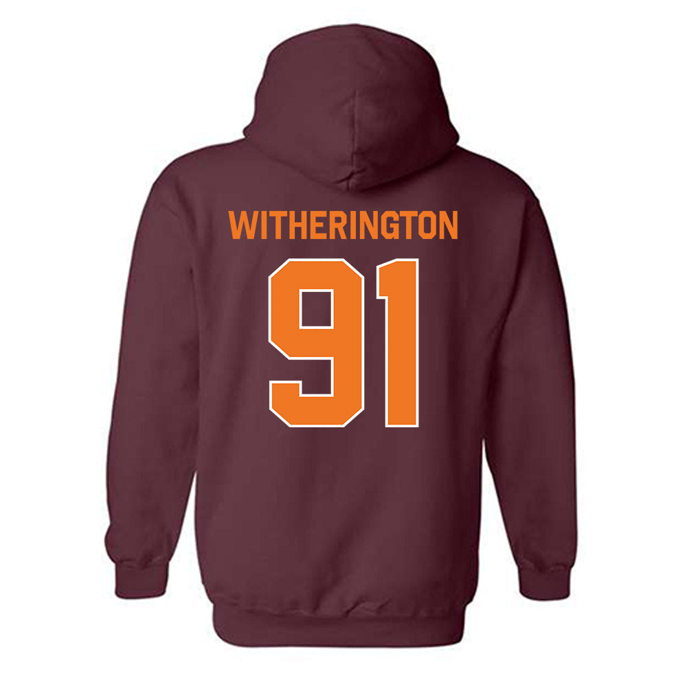 Virginia Tech - NCAA Football : Garrett Witherington - Classic Shersey Hooded Sweatshirt-1