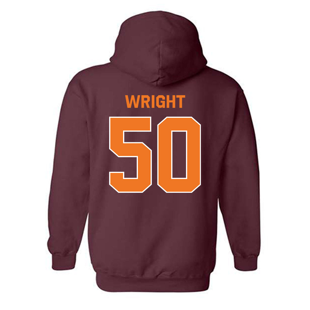 Virginia Tech - NCAA Football : Nathaniel Wright - Classic Shersey Hooded Sweatshirt-3