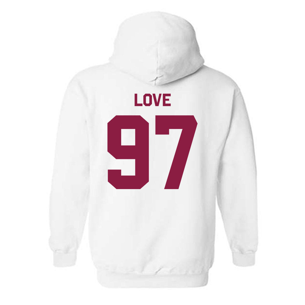 Virginia Tech - NCAA Football : John Love - Classic Shersey Hooded Sweatshirt-1