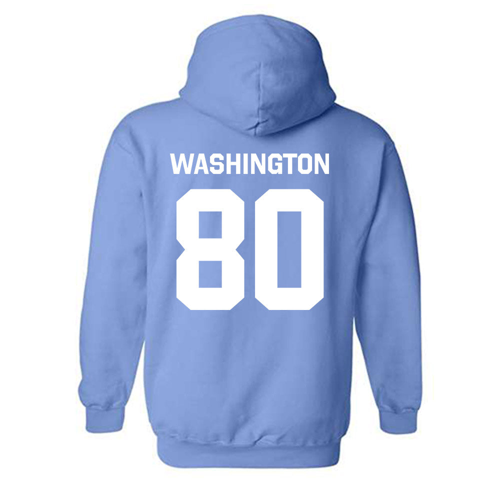UNC - NCAA Football : Jordan Washington - Classic Shersey Hooded Sweatshirt-3