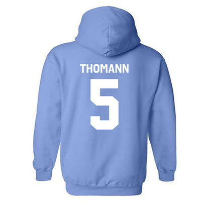 UNC - NCAA Men's Lacrosse : Peter Thomann - Classic Shersey Hooded Sweatshirt-1