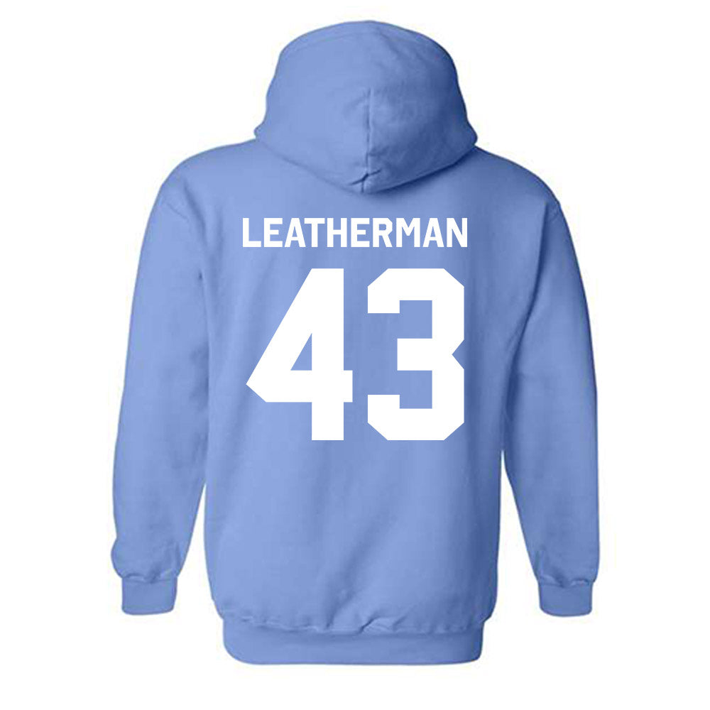 UNC - NCAA Baseball : Riley Leatherman - Classic Shersey Hooded Sweatshirt-1