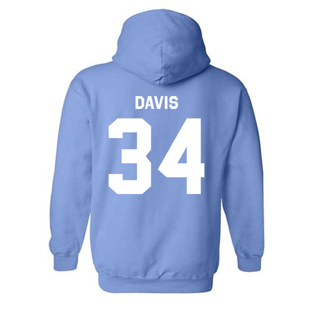 UNC - NCAA Football : David Davis - Classic Shersey Hooded Sweatshirt-1