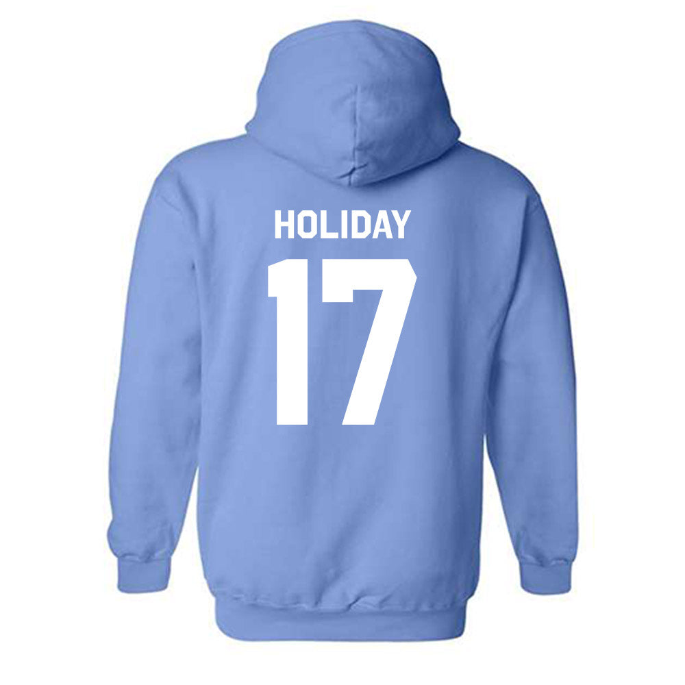UNC - NCAA Baseball : Talan Holiday - Classic Shersey Hooded Sweatshirt-1