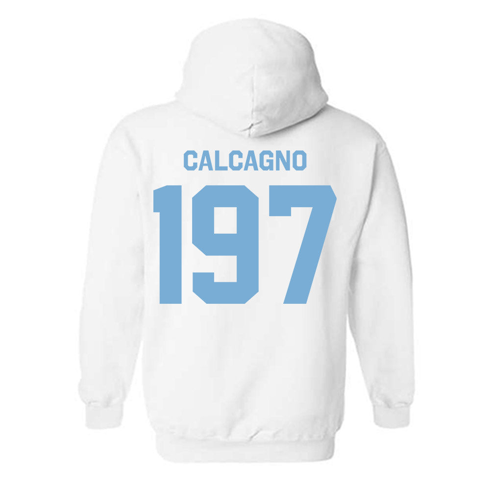 UNC - NCAA Wrestling : Mikey Calcagno - Classic Shersey Hooded Sweatshirt-1
