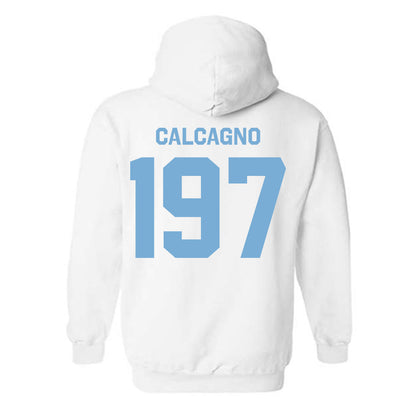 UNC - NCAA Wrestling : Mikey Calcagno - Classic Shersey Hooded Sweatshirt-1
