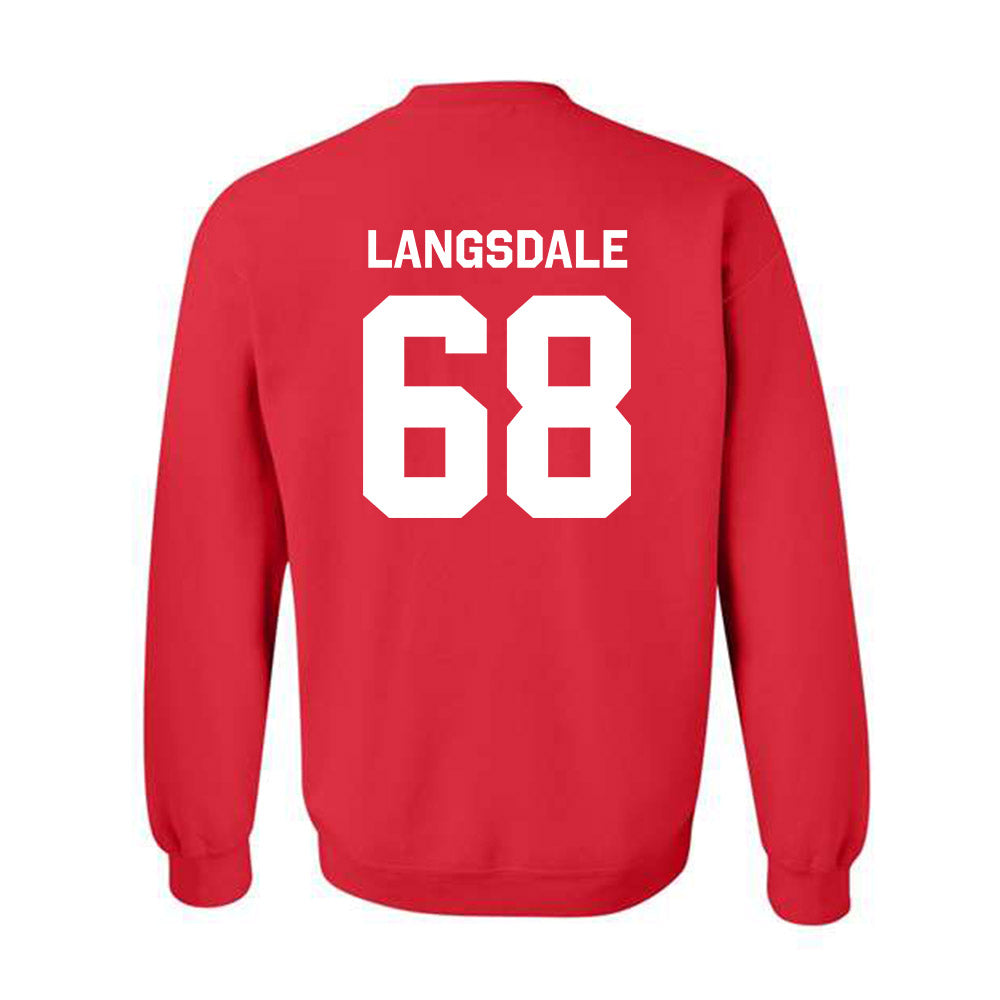 Rutgers - NCAA Football : Ryder Langsdale - Classic Shersey Crewneck Sweatshirt-1