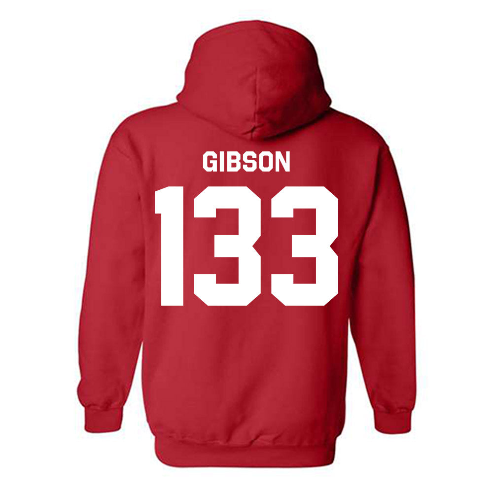 Rutgers - NCAA Wrestling : Mason Gibson - Classic Shersey Hooded Sweatshirt-1