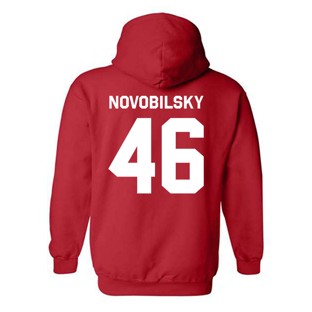 Rutgers - NCAA Baseball : Kevin Novobilsky - Classic Shersey Hooded Sweatshirt-1