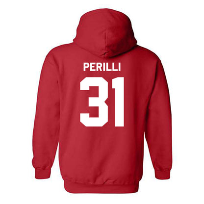 Rutgers - NCAA Baseball : Quinten Perilli - Classic Shersey Hooded Sweatshirt-1