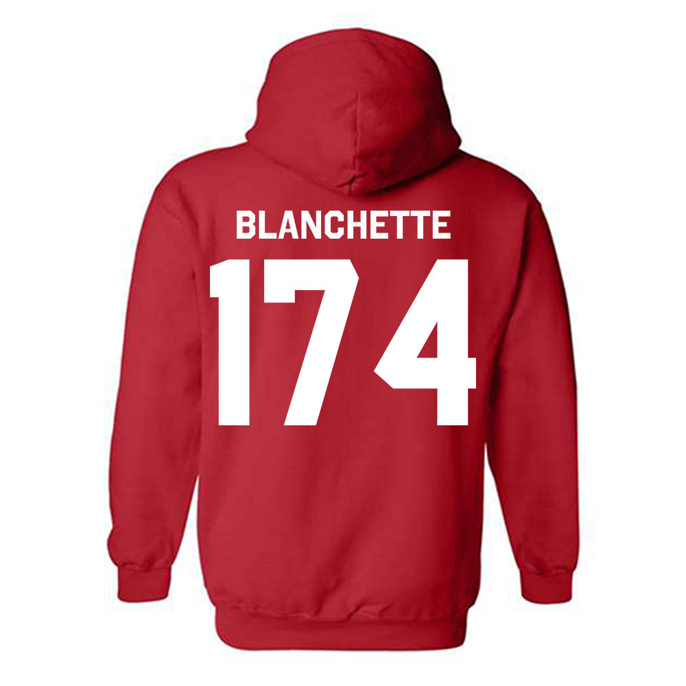 Rutgers - NCAA Wrestling : Nate Blanchette - Classic Shersey Hooded Sweatshirt-1