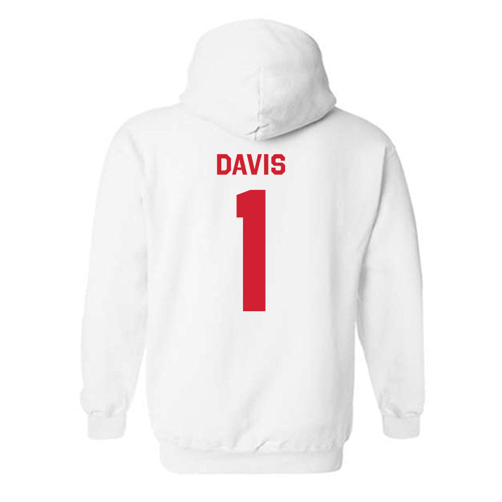 Rutgers - NCAA Men's Basketball : JaMichael Davis - Classic Shersey Hooded Sweatshirt-1