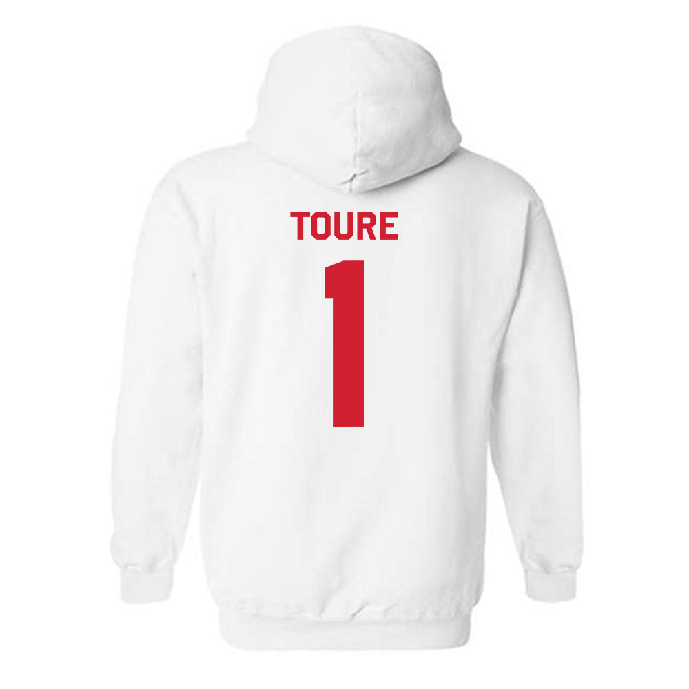 Rutgers - NCAA Football : Famah Toure - Classic Shersey Hooded Sweatshirt-1