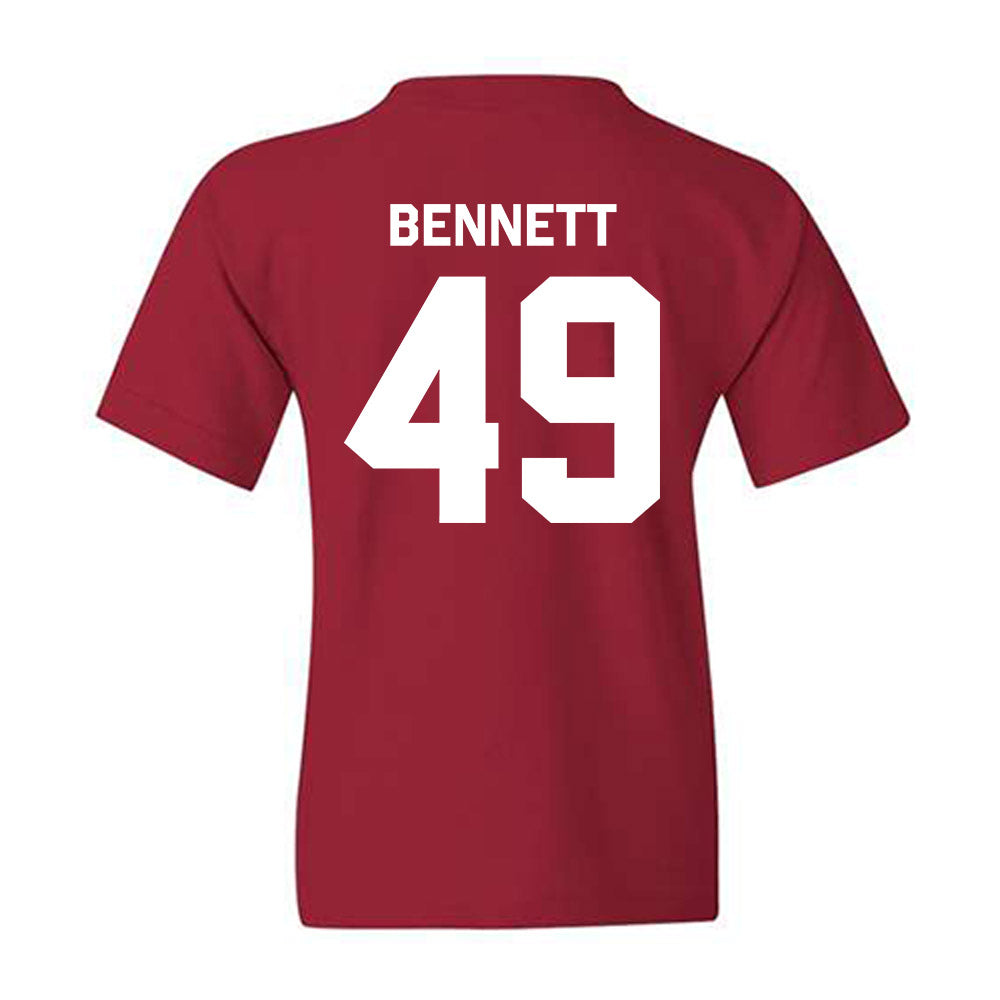 Indiana - NCAA Baseball : Eli Bennett - Classic Shersey Youth T-Shirt-1
